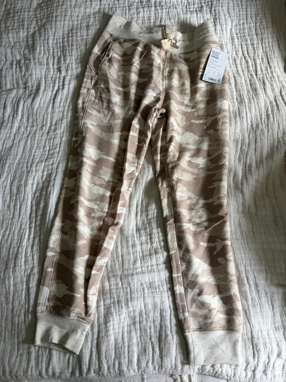ATHLETA Camo Jogger Pants - Beige Camouflage